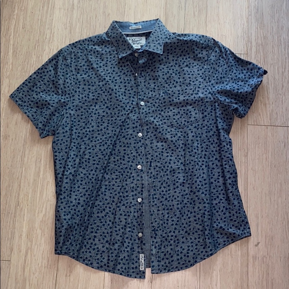 Men’s Penguin Short Sleeve Button Down